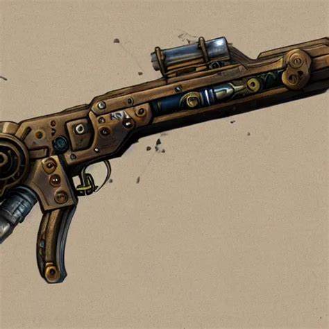 A Steampunk Nerf Gun Matte Painting Concept Art Stable Diffusion