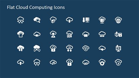 Flat Cloud Computing Powerpoint Icons Slidemodel