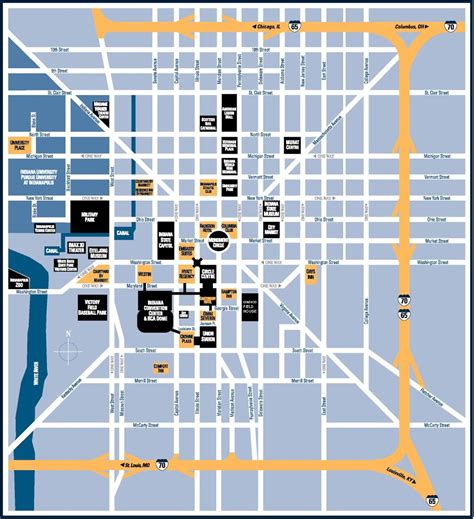 Indianapolis Tourist Map - Indianapolis • mappery