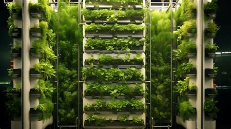 Premium Photo Modern Smart Vertical Farming Technology For Growing Farm