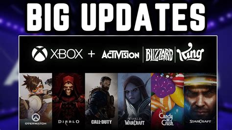 Xbox Activision Blizzard Acquisition Major News And Updates Youtube