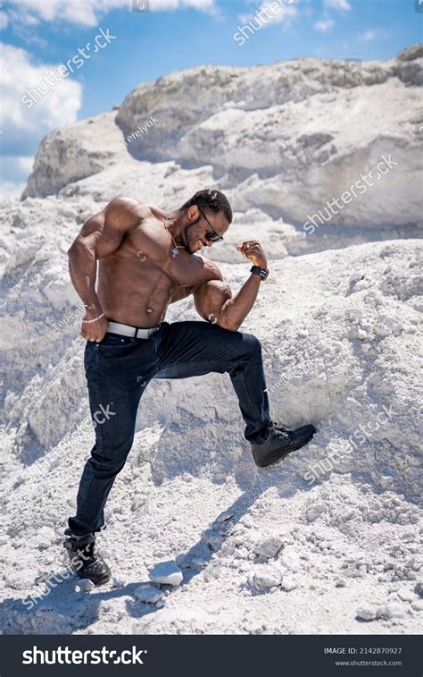 Strong Muscular Man Naked Torso Posing Stock Photo Shutterstock
