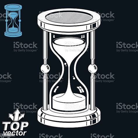 Eps8 Highly Detailed Vector Sandglass Antique 3d Hourglass Stock Illustration Download Image