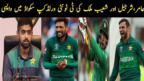 Muhammad Amir Sherjeel Shoaib Malik Come Back In Pakistan Squad YouTube