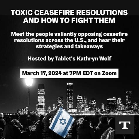 Toxic Ceasefire Resolutions - Tablet Magazine