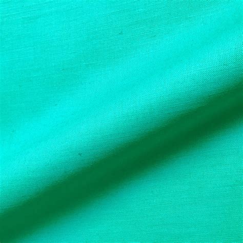 Bright Teal Textured Solid Linen Upholstery Fabric 54 Plankroad Home