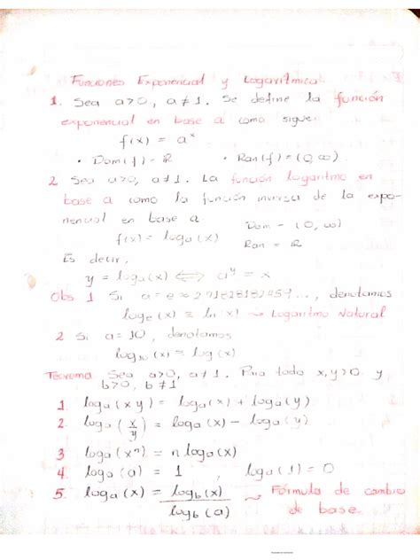 Tema 4.5 - Funciones Exponencial y Logarítmica | PDF 