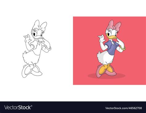 Daisy duck Royalty Free Vector Image - VectorStock