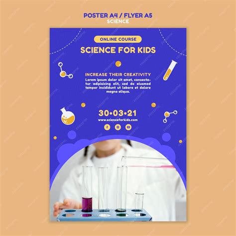 Free PSD | Science poster template