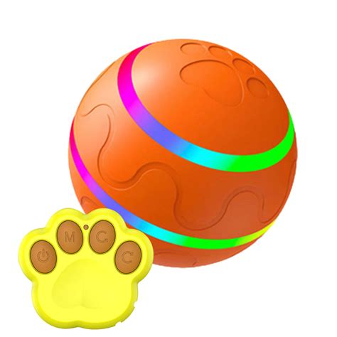 Moving Ball For Dogs Rechargeable Silicone Dog Ball With Led Light