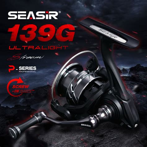 SEASIR Stream Spinning Reel 139g Ultralight Carbon Washers 6Kg Max Drag