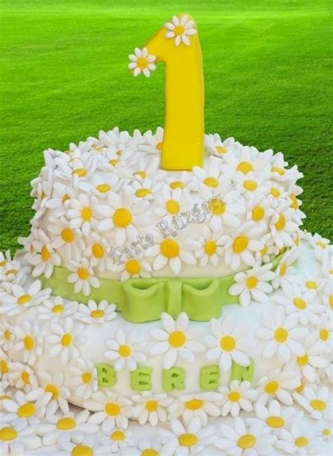 Dogum günü 1 yaş Papatya konsepti DIY Flower Daisy Birthday