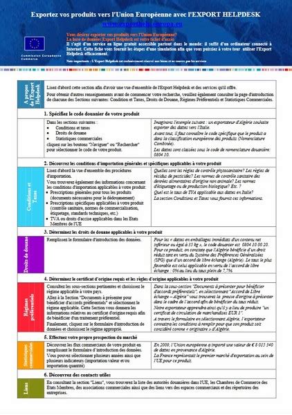 Exportez Vos Produits Vers L Union Europ Enne Avec L Export Helpdesk Eeas