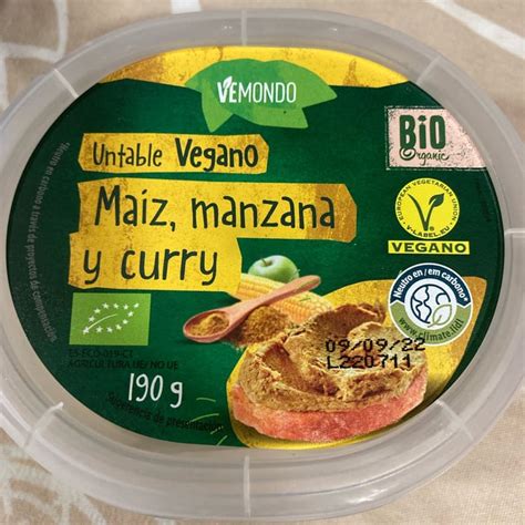 Vemondo Untable Vegano Ma Z Manzana Y Curry Review Abillion