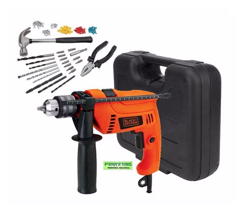 Taladro BLACK and DECKER 550 W 13 MM Maletín 88 Accesorios