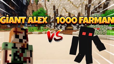 MİNECRAFT GİANT ALEX VS 1000 TANE FARMAN OLANLARA İNANAMIYACAKSINIZ