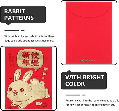 Buy Nuobesty 48pcs Chinese New Year Red Envelopes Year Of The Rabbit