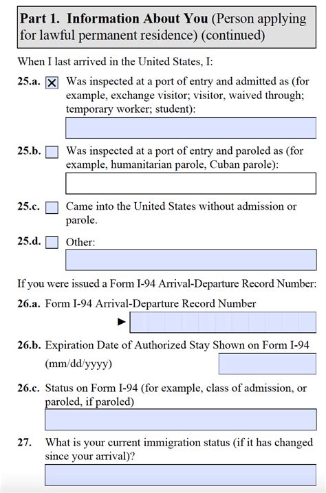 Students I 94 Form Sample