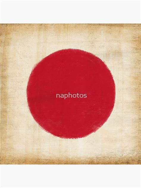 "Japan flag painting in vintage style" Framed Art Print by naphotos ...