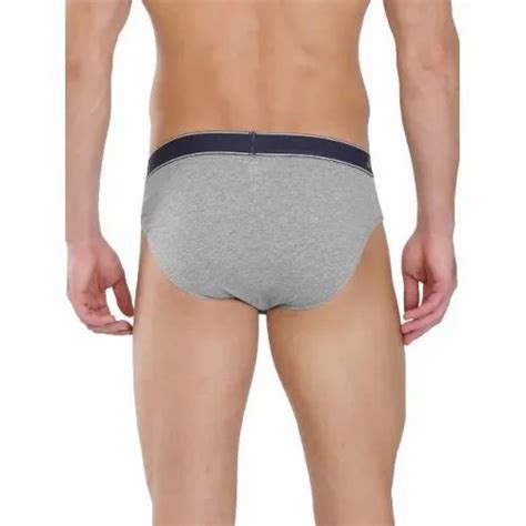 Combed Cotton Plain Jockey Mens Grey Melange And Navy Elance Brief At