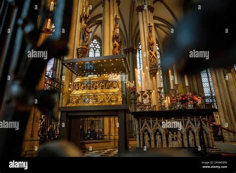 Shrine Of The Three Kings In The Cathedral In Front Of It The High