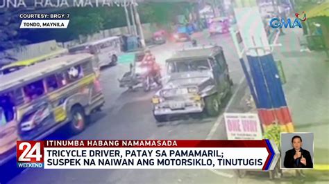 Tricycle Driver Patay Sa Pamamaril Suspek Na Naiwan Ang Motorsiklo