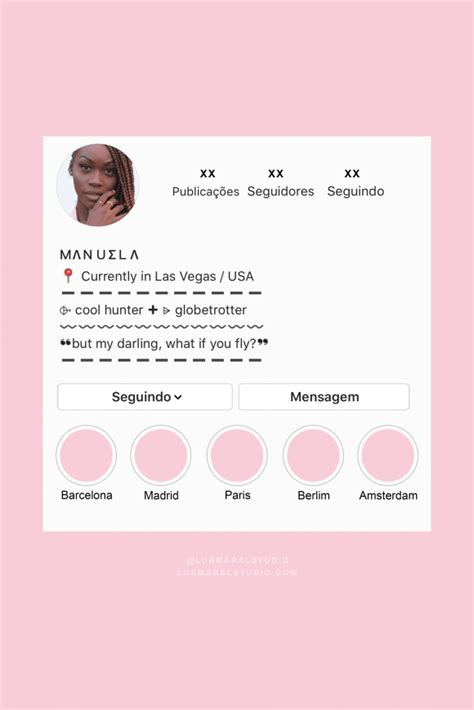 Aesthetic Instagram Bio Template - Printable Word Searches