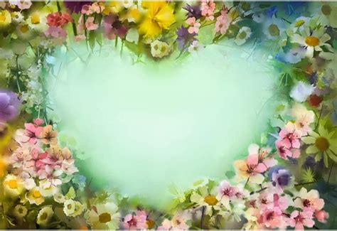 Amazon Leyiyi 7x5ft Heart Shaped Colorful Multicolor Flowers