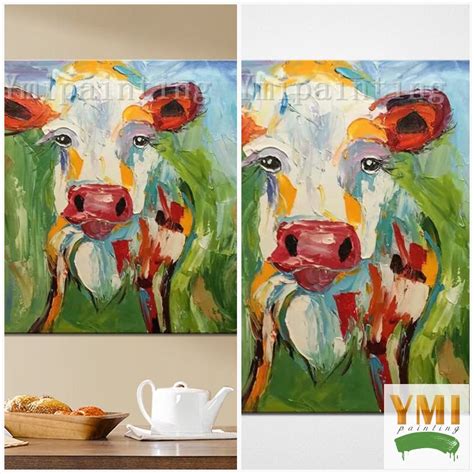 Cow Paintings on Canvas Cow Art Canvas Farm Animal Painting - Etsy ...