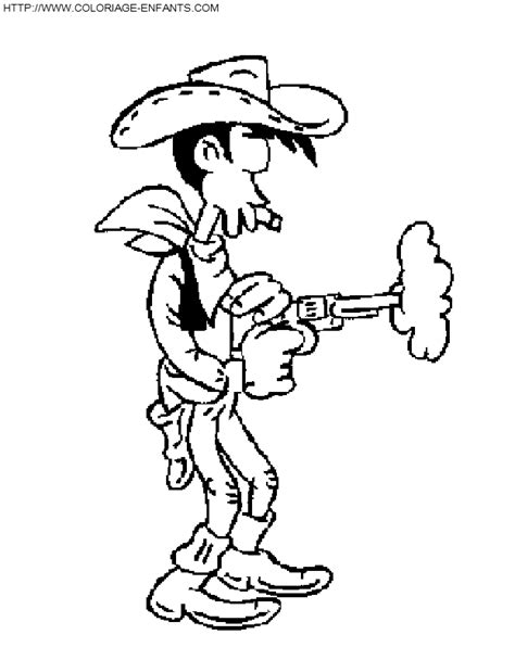 Dessins Gratuits Colorier Coloriage Lucky Luke Imprimer