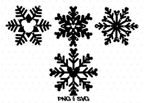 Copos De Nieve De Invierno De Mickey Svg Png Archivo Digital Cortable E