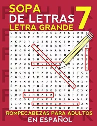 Libro Sopa De Letras En Espa Ol Letra Grande Rompecabeza En Venta En