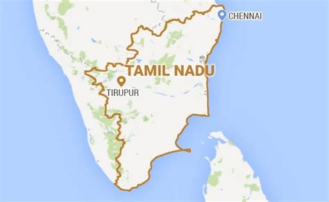 Tirupur Map Tamil Nadu - Cassie Anjanette