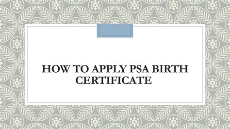 How To Apply Psa Birth Certificate By Mohamed Hasif Issuu