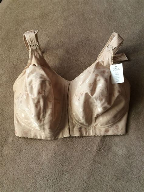 Elila H Nude Jacquard Front Close Soft Cup Bra Style Nwt Ebay