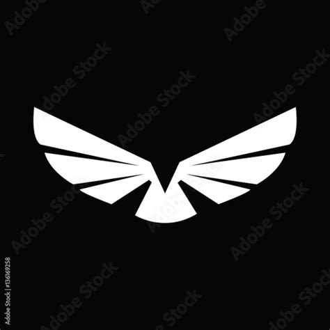 White wings Logo abstract design vector template. Aircraft Wings Logo ...