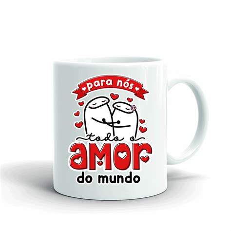 Caneca Namorados Flork Meme Casal Todo Amor Do Mundo Ref 2 Shopee Brasil