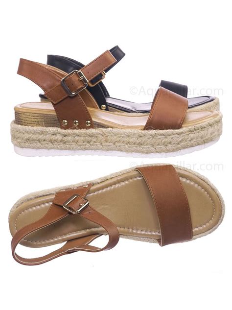 Klara01 By Wild Diva Espadrille Jute Wrap Flatform Flat Retro Sandal