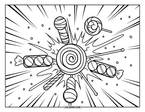 Pirulitos E Balas Para Colorir - 100+ Desenhos de doces para colorir para crianças e adultos (Grátis)