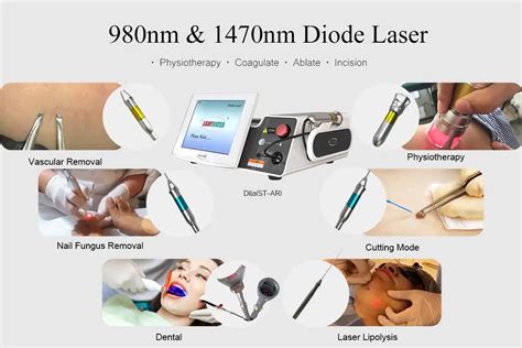 Laser Beauty Machine 980nm 1470nm Odiatry Pain Relief Fungal Nail