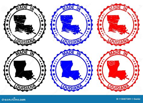 Made In Louisiana Rubber Stamp Stock Vector Illustration Of Grungy