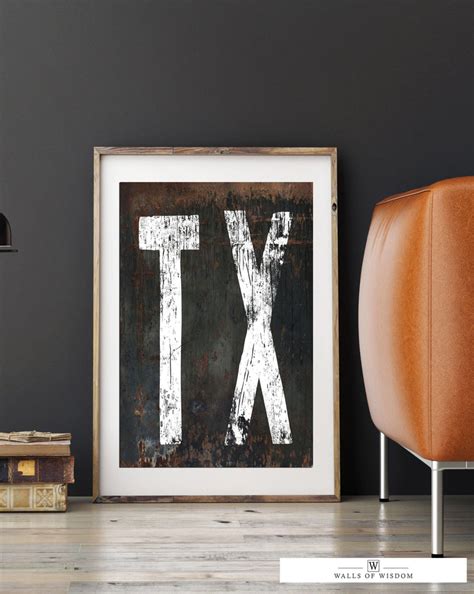 TX Sign Texas Country Poster - Vintage Rustic Signage Texas Lover Gift ...