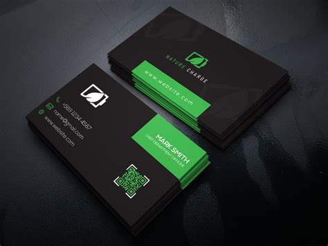 Green And Black Corporate Business Card Design Template By Epicpxls