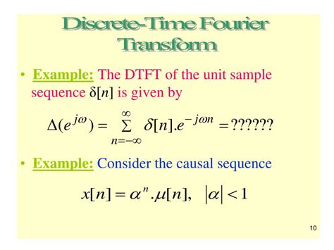 Ppt Discrete Time Fourier Transform Discrete Fourier Transform Dtft