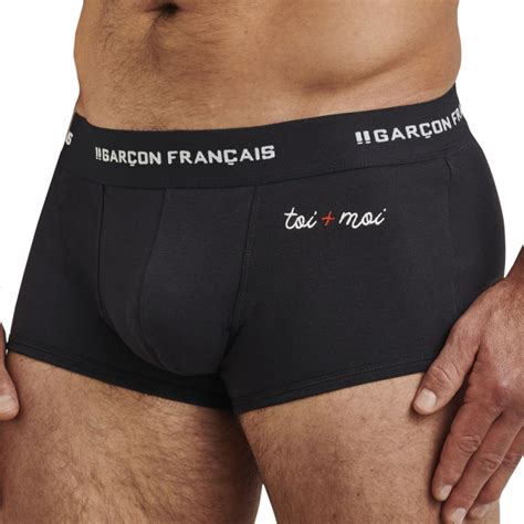 Garçon Français Toi Moi Cotton Trunks Navy INDERWEAR