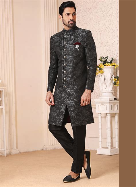 Imported Brocade Jacquard Latest Designer Nawabi Style Indo Western