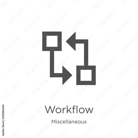 Workflow Icon Vector From Miscellaneous Collection Thin Line Workflow