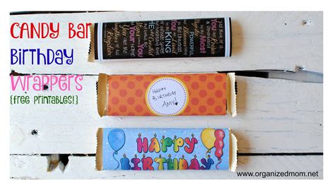 Candy Bar Birthday Wrapper Round Up! – The Organized Mom