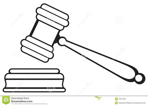 Gavel Clipart Outline and other clipart images on Cliparts pub™