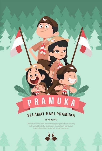 Pramuka Day Vector Png Images Illustration Of Happy Pramuka Nasional